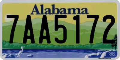 AL license plate 7AA5172