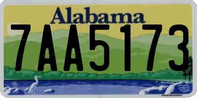AL license plate 7AA5173
