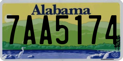 AL license plate 7AA5174