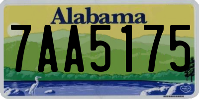 AL license plate 7AA5175