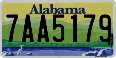 AL license plate 7AA5179