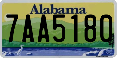 AL license plate 7AA5180