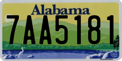 AL license plate 7AA5181