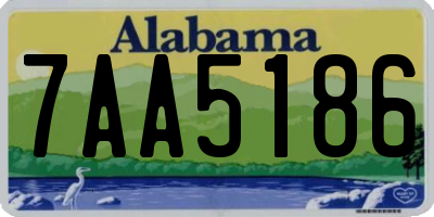 AL license plate 7AA5186
