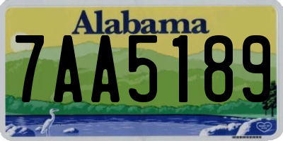 AL license plate 7AA5189