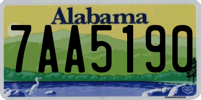 AL license plate 7AA5190