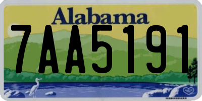 AL license plate 7AA5191