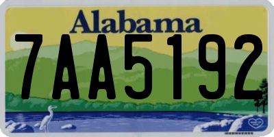 AL license plate 7AA5192