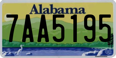 AL license plate 7AA5195