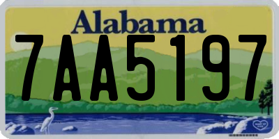 AL license plate 7AA5197