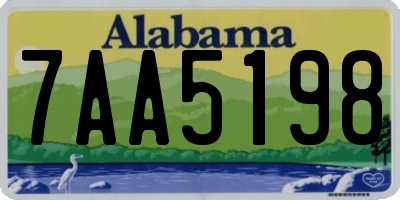 AL license plate 7AA5198