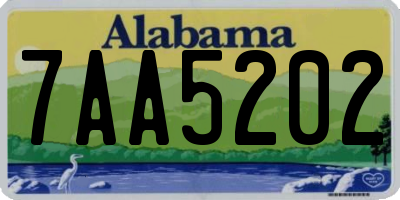 AL license plate 7AA5202