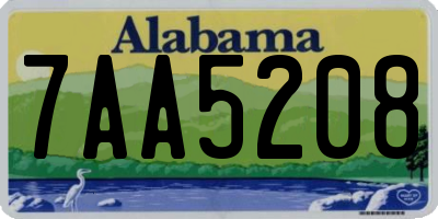 AL license plate 7AA5208