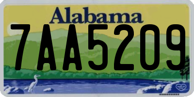 AL license plate 7AA5209