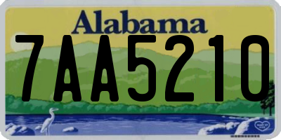 AL license plate 7AA5210