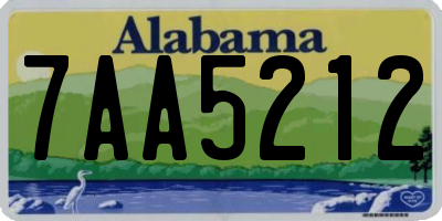 AL license plate 7AA5212