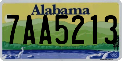 AL license plate 7AA5213