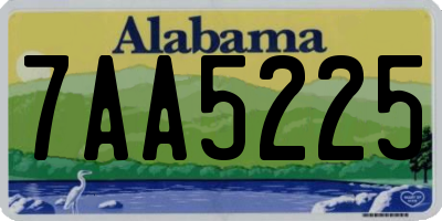 AL license plate 7AA5225