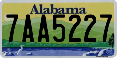 AL license plate 7AA5227