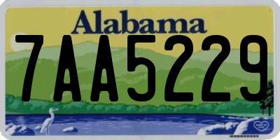 AL license plate 7AA5229