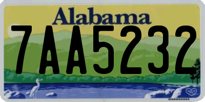 AL license plate 7AA5232