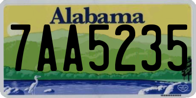 AL license plate 7AA5235