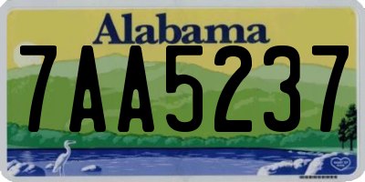 AL license plate 7AA5237