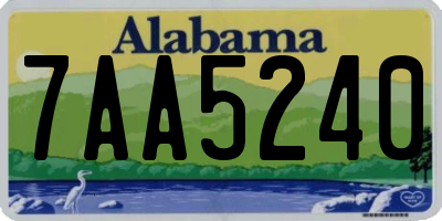AL license plate 7AA5240
