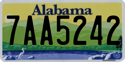 AL license plate 7AA5242