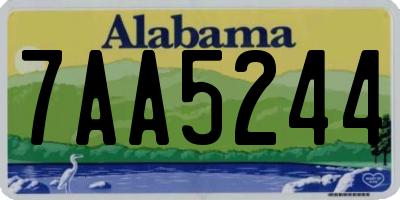AL license plate 7AA5244