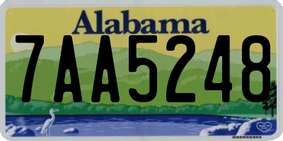 AL license plate 7AA5248
