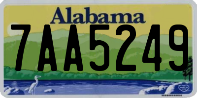 AL license plate 7AA5249