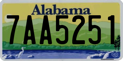 AL license plate 7AA5251