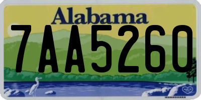 AL license plate 7AA5260