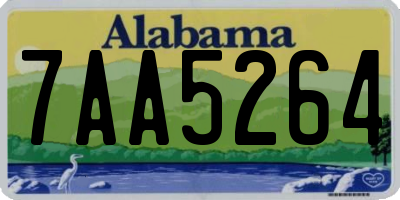 AL license plate 7AA5264