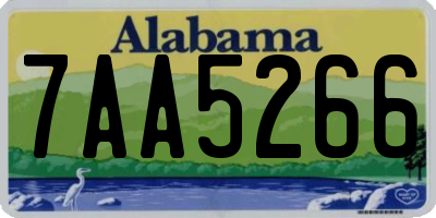 AL license plate 7AA5266