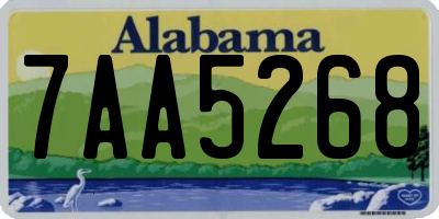 AL license plate 7AA5268