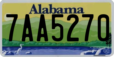 AL license plate 7AA5270