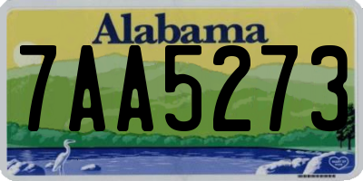 AL license plate 7AA5273