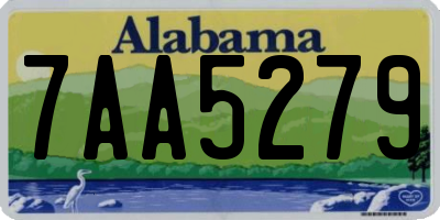 AL license plate 7AA5279