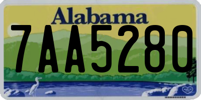 AL license plate 7AA5280