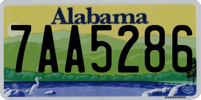 AL license plate 7AA5286
