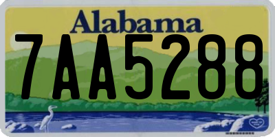 AL license plate 7AA5288
