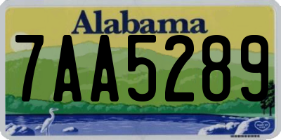 AL license plate 7AA5289