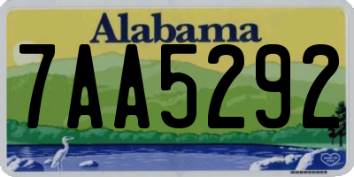 AL license plate 7AA5292