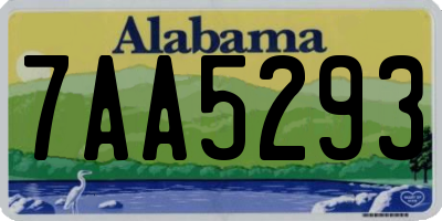 AL license plate 7AA5293