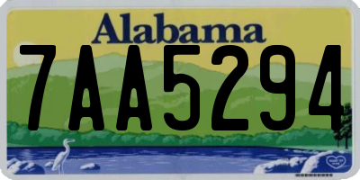 AL license plate 7AA5294