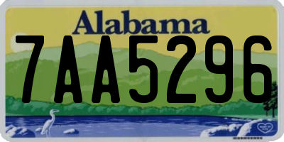 AL license plate 7AA5296