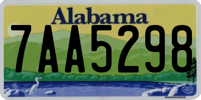 AL license plate 7AA5298