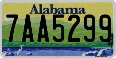 AL license plate 7AA5299